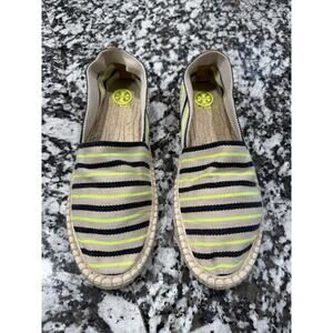 Tory Burch Ines Tan Striped Espadrilles Flats Women’s Size 10 GUC